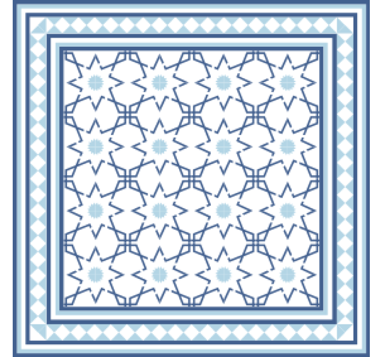 Mėlynų žvaigždžių rašto plytelių padėkliukai - „Tenstickers“