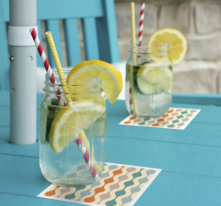 Banguotas daugiaspalvis raštas vintage padėkliukas - „Tenstickers“