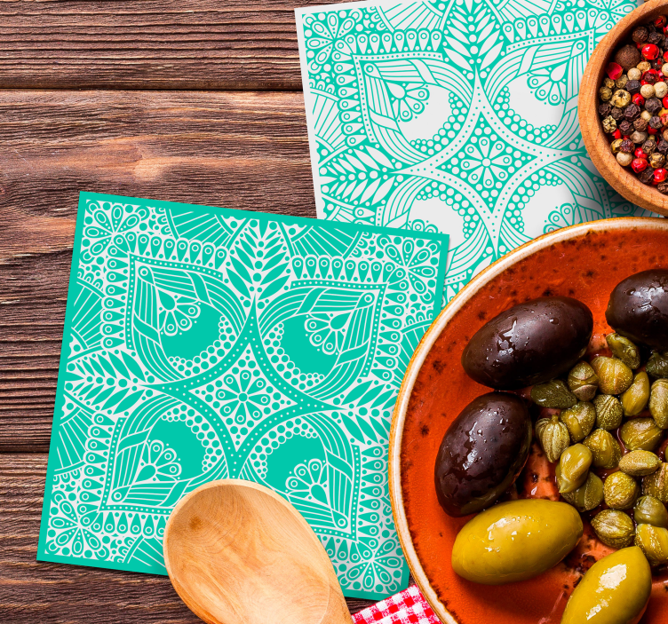 Dekoratyviniai piešiniai plytelių gėrimo padėkliukai - „Tenstickers“