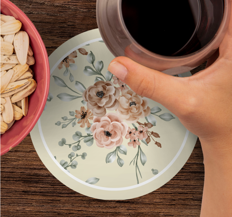 Gėlių elegancijos raštas vintage padėkliukas - „Tenstickers“