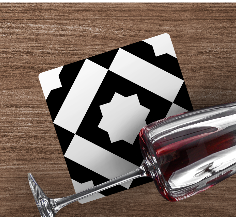 Juodo kvadrato čerpių padėkliukai - „Tenstickers“