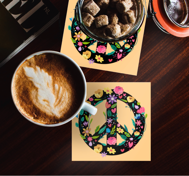 Juodos taikos simbolis senoviniai padėkliukai - „Tenstickers“