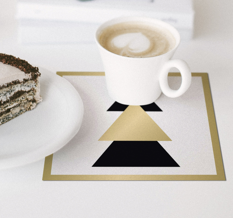 Kalėdinis elegantiškas medžio rašto gėrimų padėkliukas - „Tenstickers“