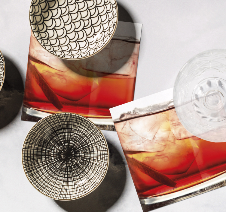 Kokteilio motyvas šiuolaikinis padėkliukas - „Tenstickers“