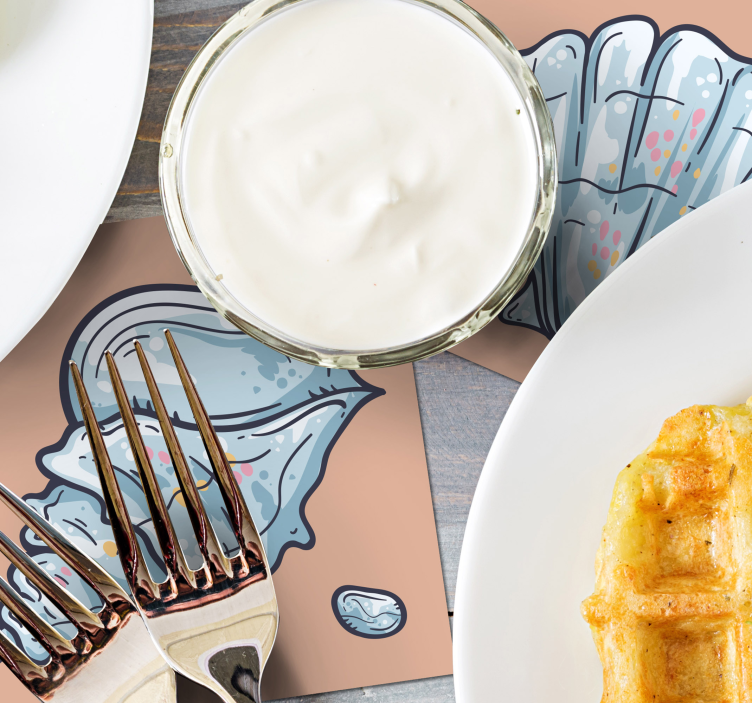 Kriauklių eskizai jūros kriauklių padėkliukai - „Tenstickers“