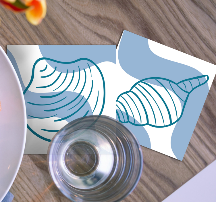 Kriauklių modeliai jūros kriauklių padėkliukai - „Tenstickers“