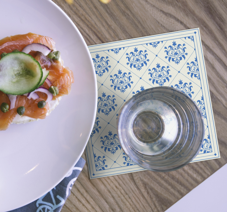 Gėlių plytelių modelio padėkliukai - „Tenstickers“