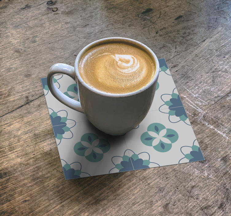 Mėlynų raštų plytelių padėkliukai - „Tenstickers“