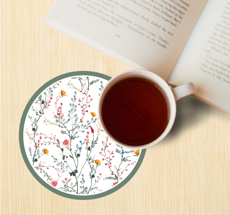 Plonos minimalistinės sodo gėlės modernus padėkliukas - „Tenstickers“