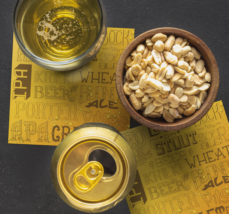 Skirtingų alaus rūšių barų padėkliukai - „Tenstickers“