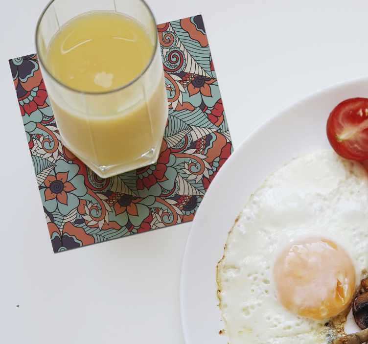 Paisley spausdinti gėlių padėkliukai - „Tenstickers“