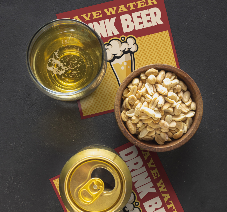 Taupyk vandenį gerk alaus padėkliukus alaus kilimėliai - „Tenstickers“