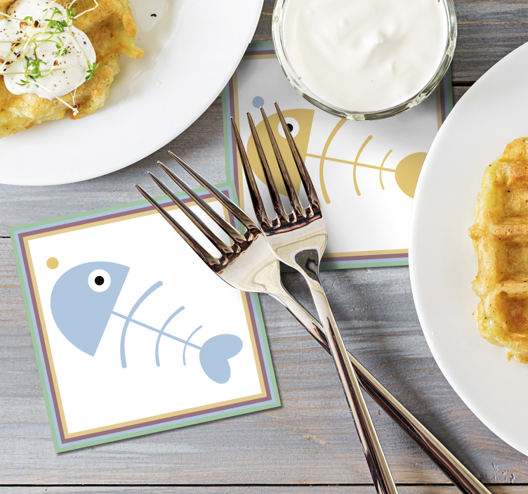 Mielas žuvies kaulų gyvūnų padėkliukas - „Tenstickers“