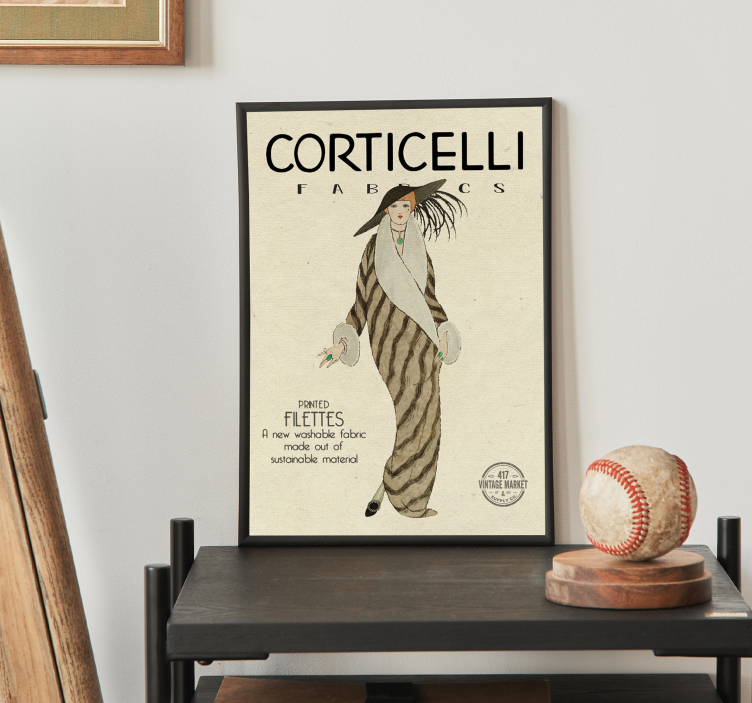 1920-ųjų mada Art Deco plakatas - „Tenstickers“