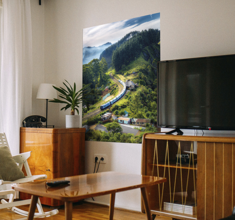 Peizažo peizažas traukinio plakatas - „Tenstickers“