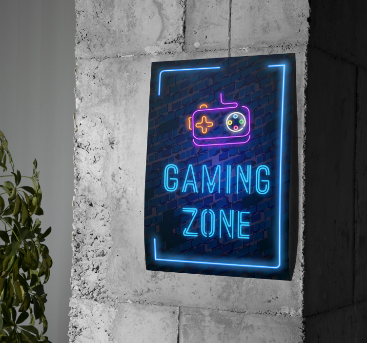 gaming zone vaizdo žaidimų plakatas - „Tenstickers“