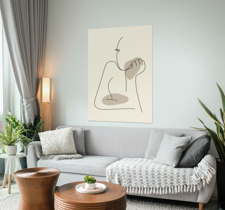 Abstraktus linijinio meno priekinis plakatas - „Tenstickers“