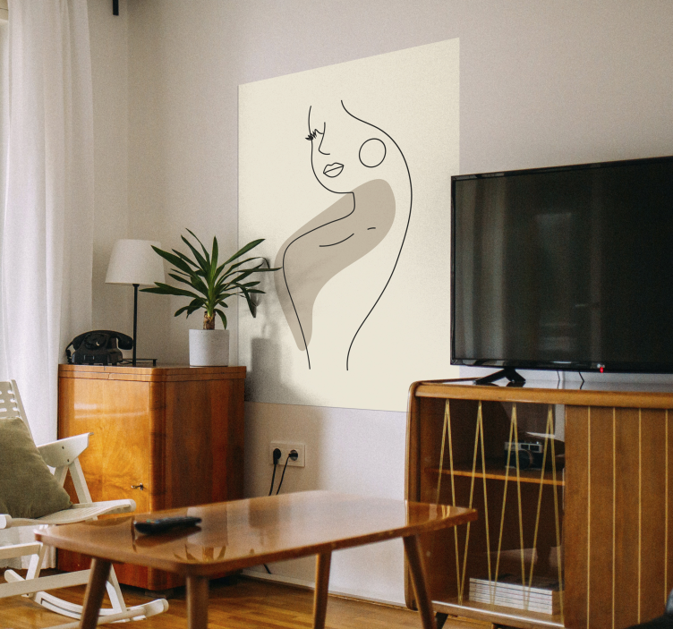 Abstraktus linijinio meno profilio plakatas - „Tenstickers“