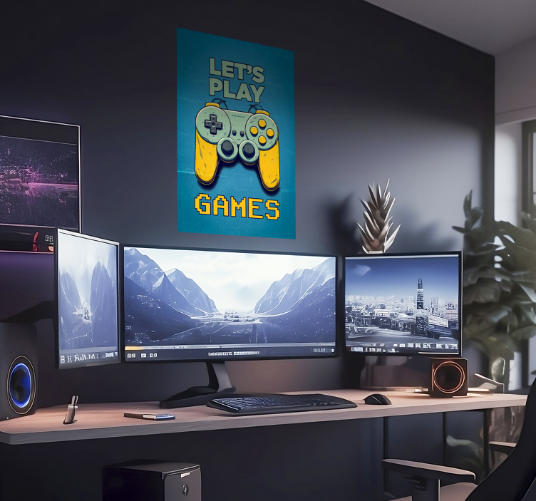 Aš žaidžiu žaidimus Plakatai jaunimo kambarys - „Tenstickers“