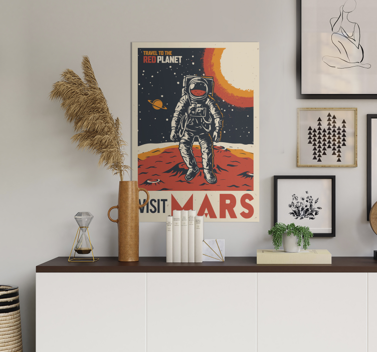 Astronautų kosmoso plakatų atspaudai - „Tenstickers“
