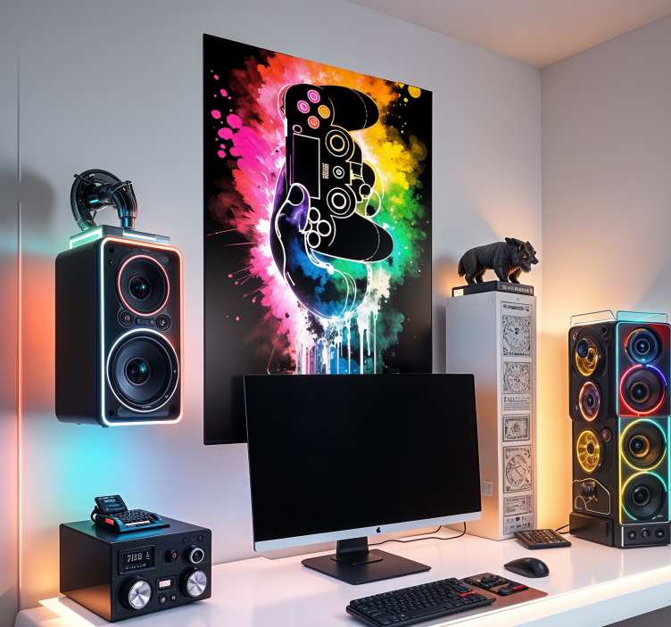 gamer sprogimas vaizdo žaidimų plakatas - „Tenstickers“