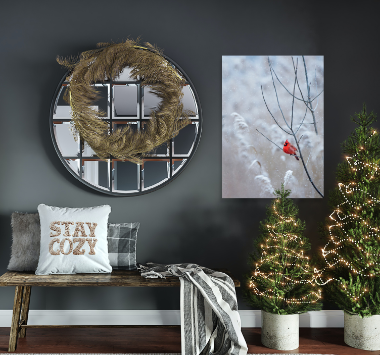 Kalėdinio paukščio plakato spaudinys - „Tenstickers“