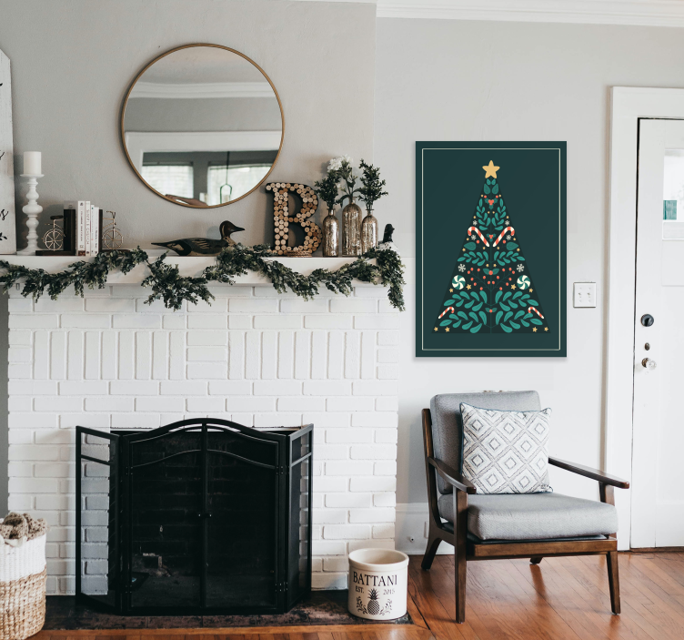 Kalėdų eglutės plakato spaudinys - „Tenstickers“