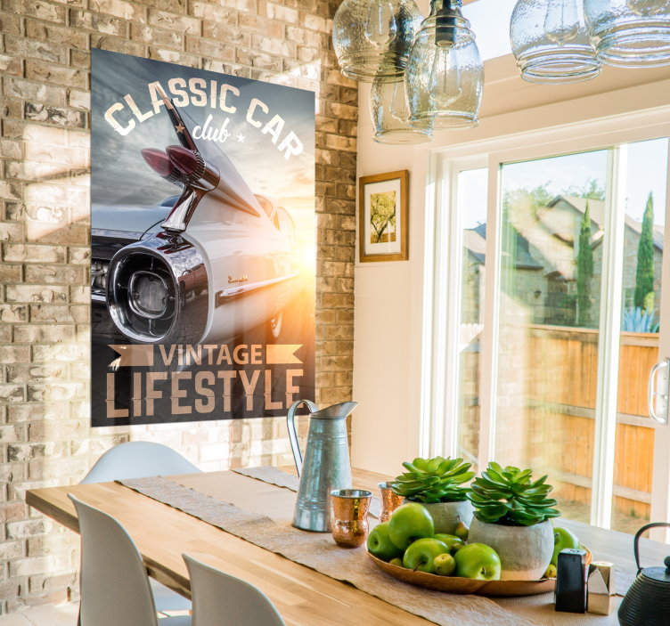 Klasikinių automobilių klubo senovinis plakatas - „Tenstickers“