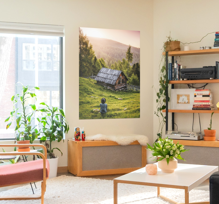 Kraštovaizdžio namas miško plakate - „Tenstickers“