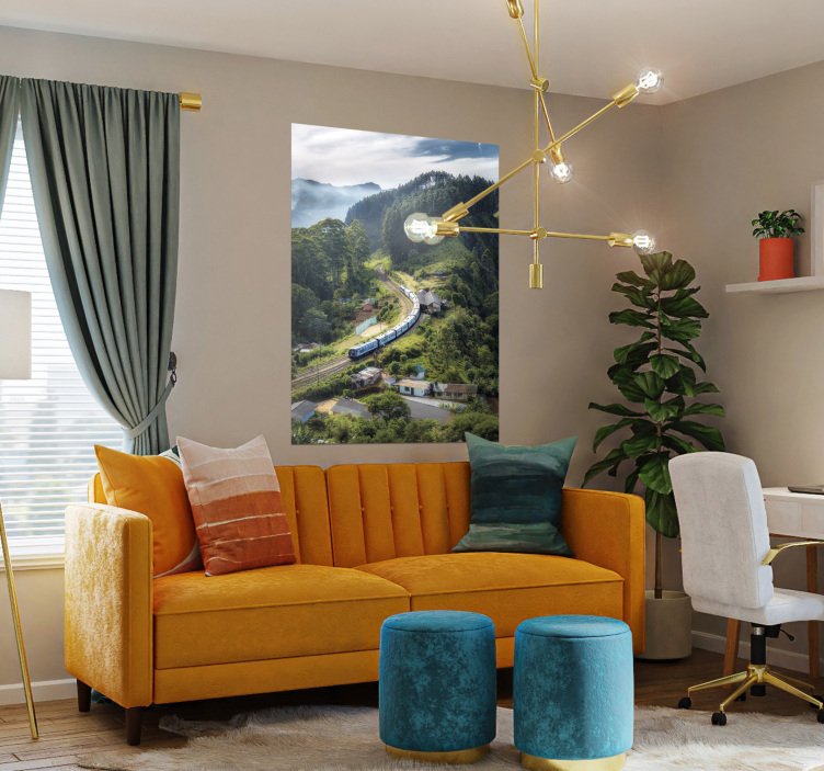 Peizažo peizažas traukinio plakatas - „Tenstickers“