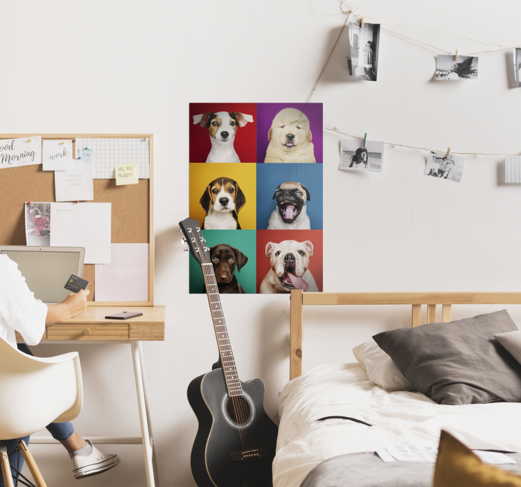 šuns šuniuko plakato spausdinimo dizainas - „Tenstickers“