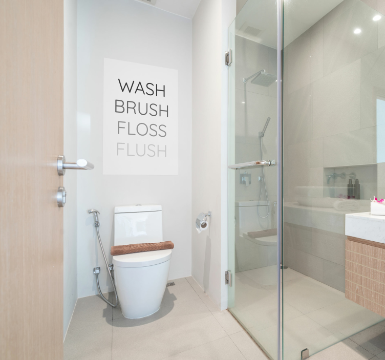 Plauti šepetėlį floss flush plakatas - „Tenstickers“