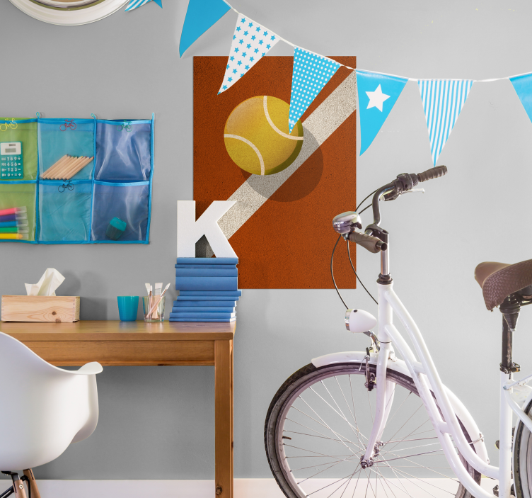 Teniso kamuoliuko dizaino plakatas - „Tenstickers“