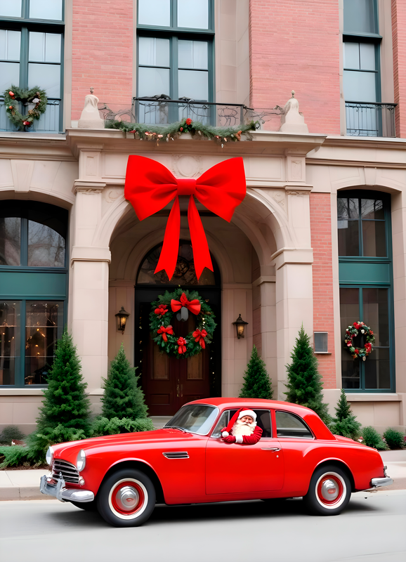 Automobilį žiemą Plakatai Kalėdos - „Tenstickers“