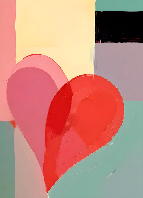 širdies tapyba realistinis foto plakatas - „Tenstickers“