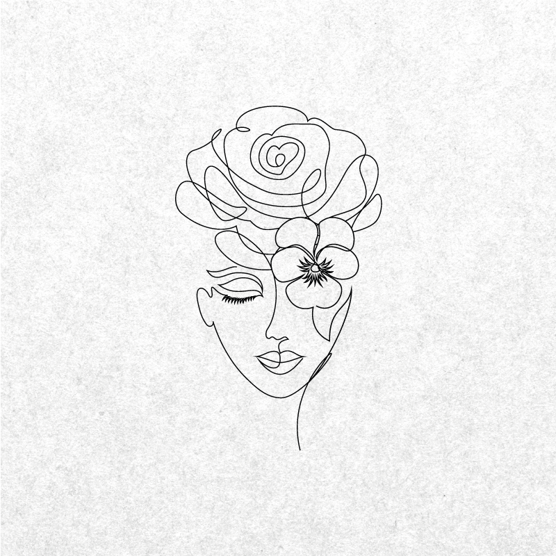 Plakatai svetainė minimalistinė beveidė moteris - „Tenstickers“