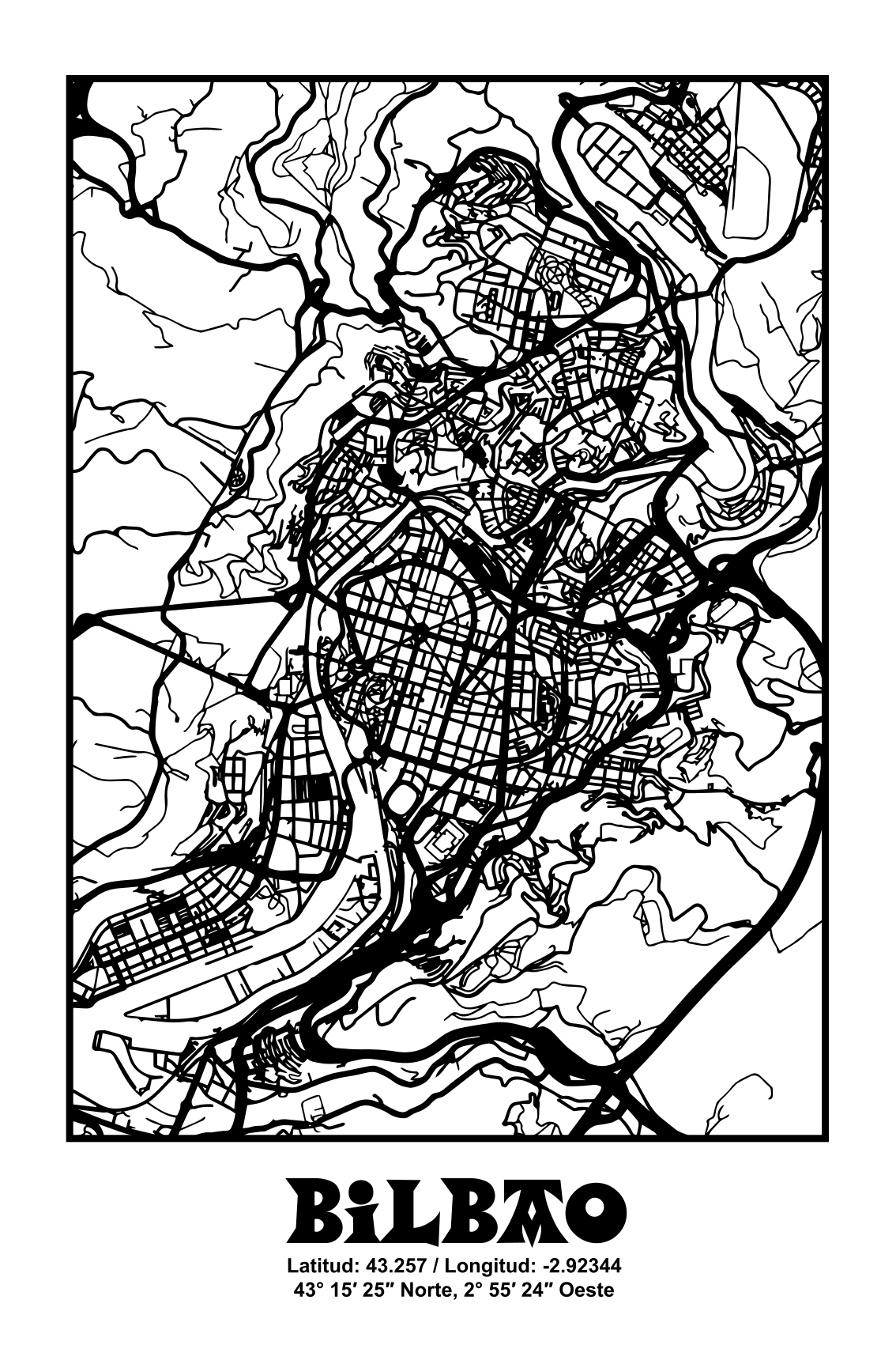 Plakatai svetainė bilbao topografija - „Tenstickers“