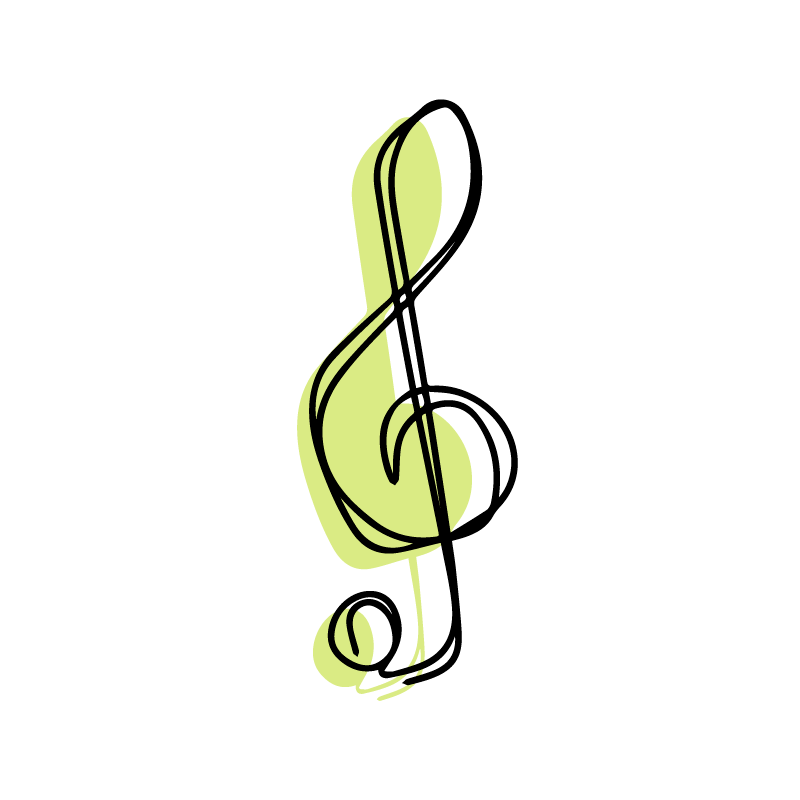 Plakatai svetainė minimalistinės muzikos natos dizainas - „Tenstickers“