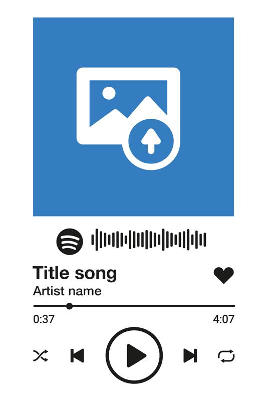 Plakatai svetainė individualizuota spotify daina - „Tenstickers“