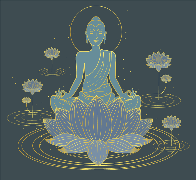 Plakatai zen meditacinis budha - „Tenstickers“