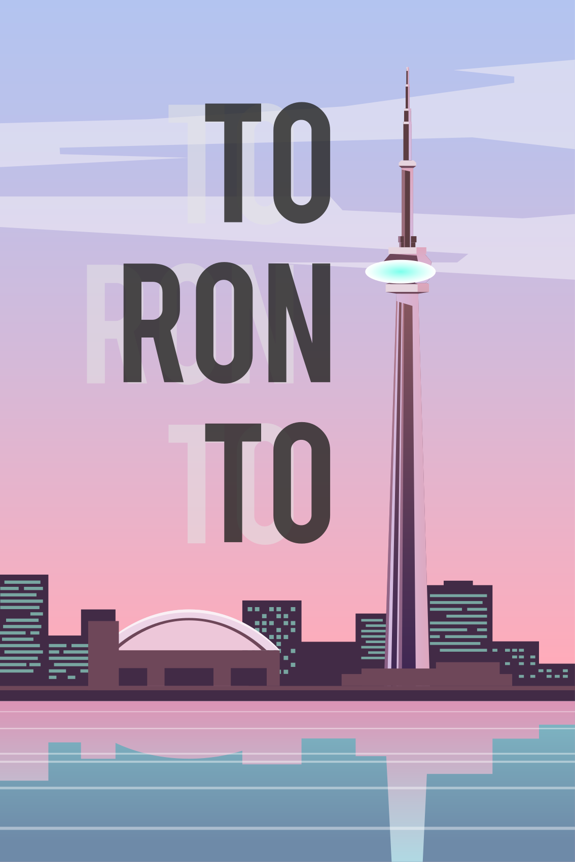 Plakatai šalys ir miestai toronto iliustracija - „Tenstickers“