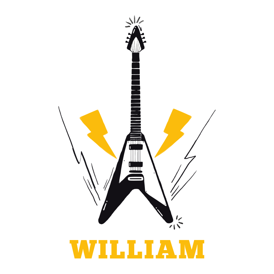 Plakatai personalizuotas elektrinės gitaros įkvėpimas - „Tenstickers“