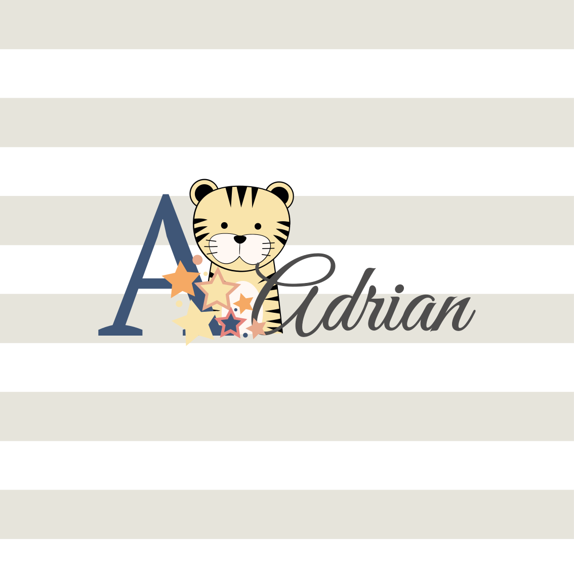 Plakatai personalizuotas adrian tigro personažas - „Tenstickers“