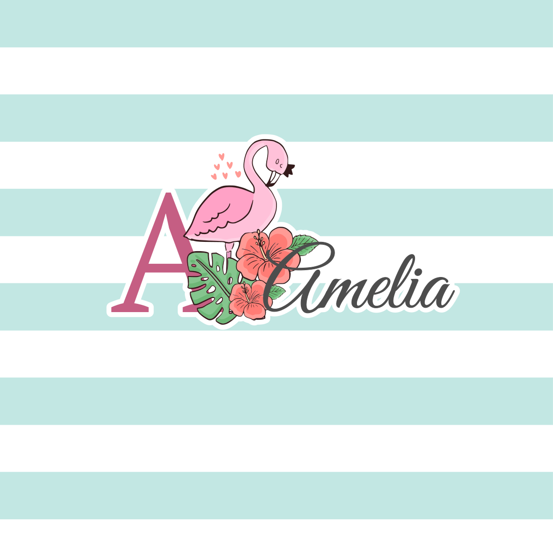 Plakatai personalizuotas flamingo detalė - „Tenstickers“