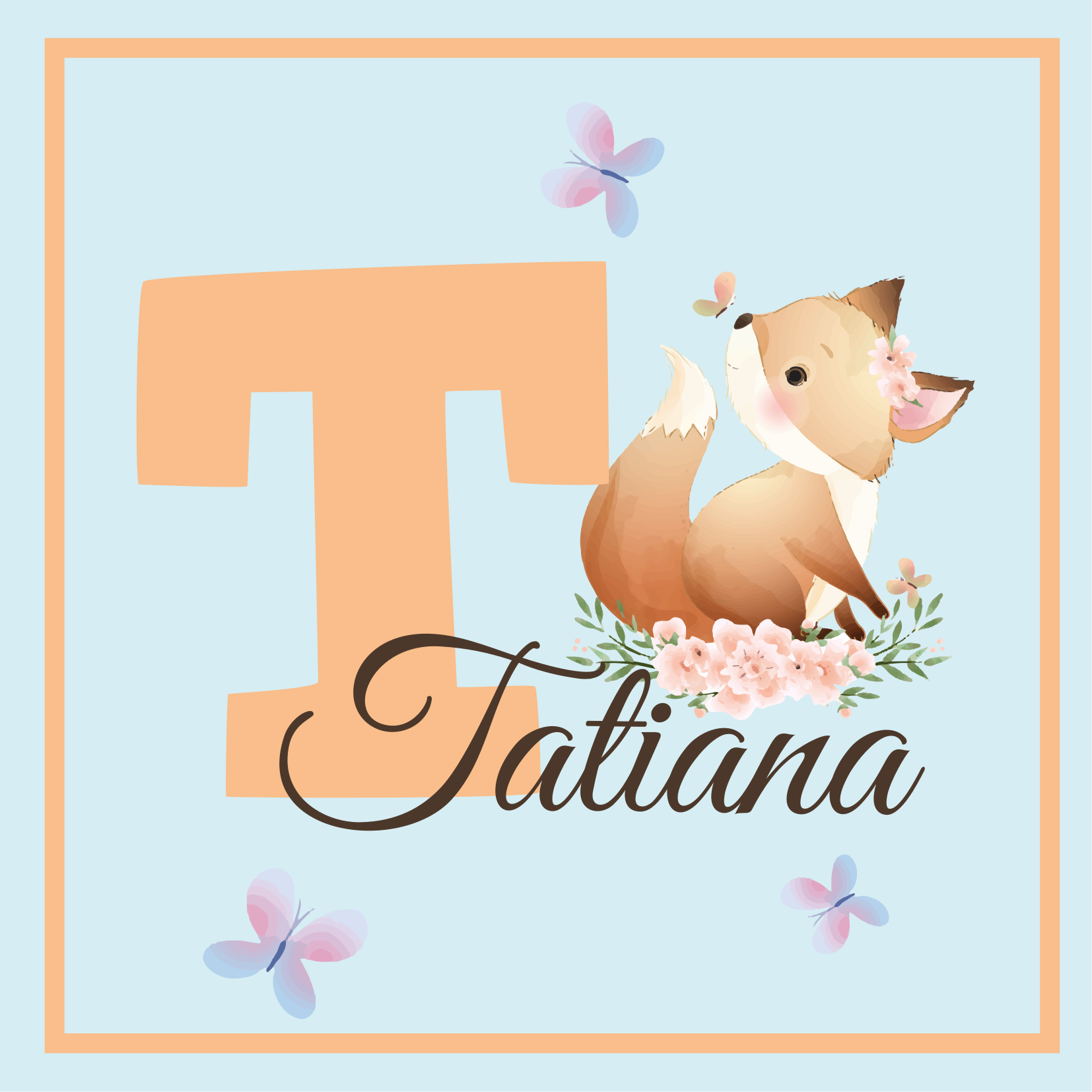 Plakatai personalizuotas draugiškas lapinas - „Tenstickers“