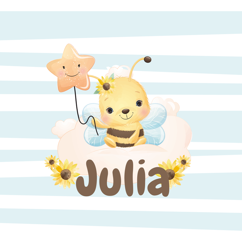 Plakatai personalizuotas mielas bičių personažas - „Tenstickers“