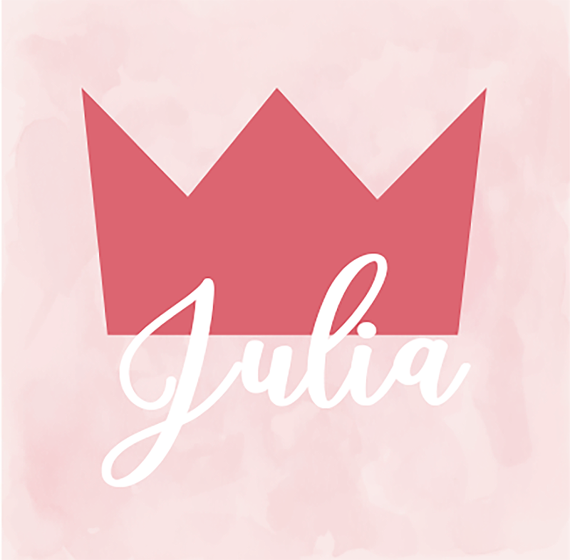 Plakatai personalizuoti karūnos personalizacija julija - „Tenstickers“