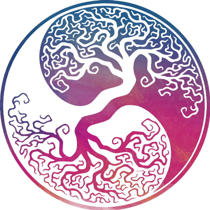 Plakatai medis yin yang medžio gyvenimo sienų lipdukas - „Tenstickers“