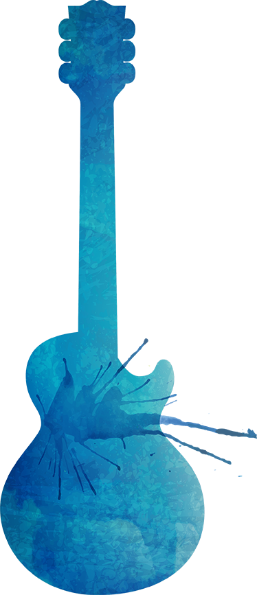 Plakatai muzika vinilo dekoratyvinė gitara splatter - „Tenstickers“