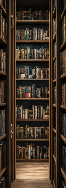 Plakatai vintažinis koridorius per biblioteką - „Tenstickers“
